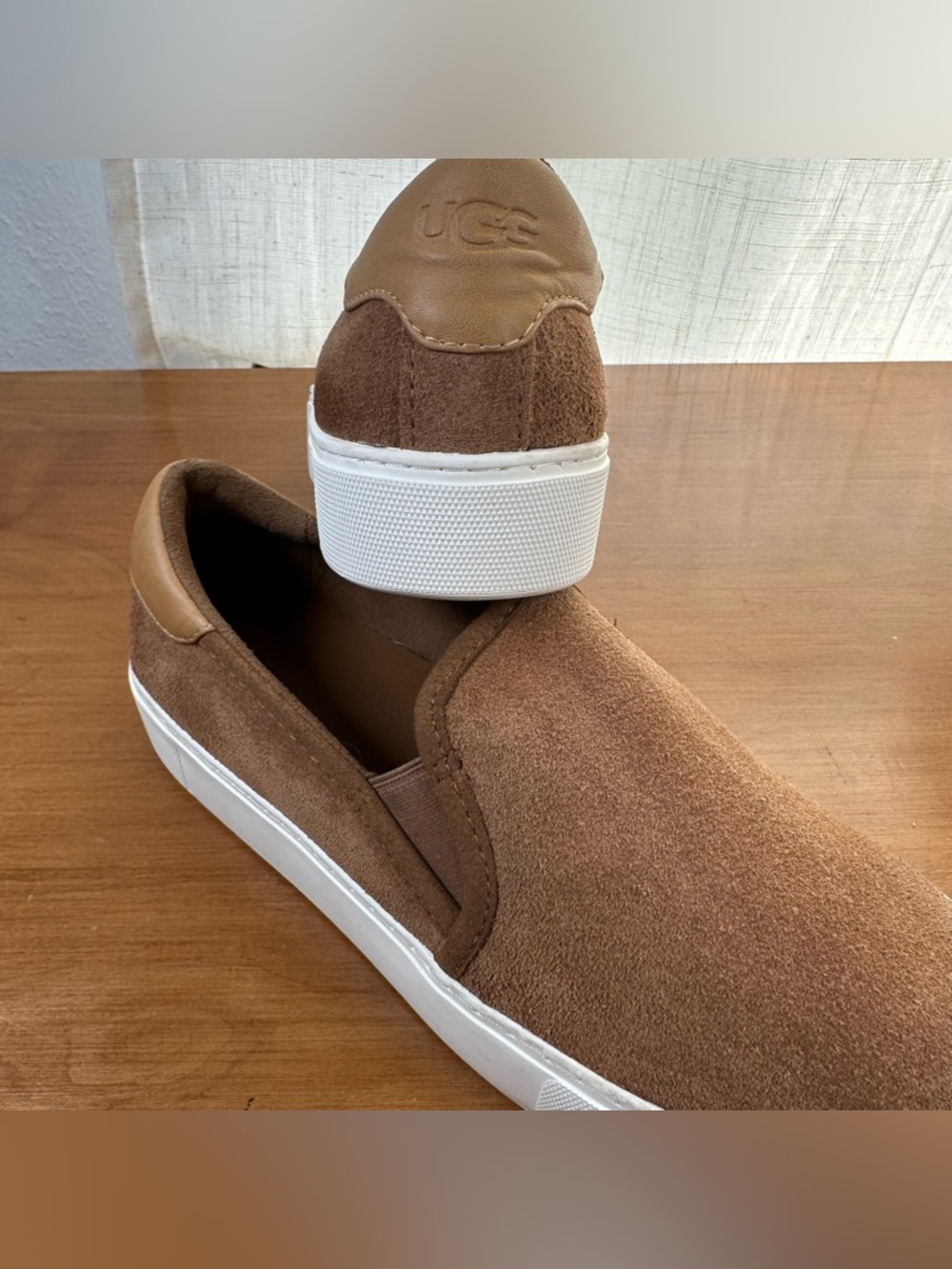 UGG Cahlvan Slip-On Sneakers Medium Brown Suede Women’s Size 7 - Picture 8 of 12